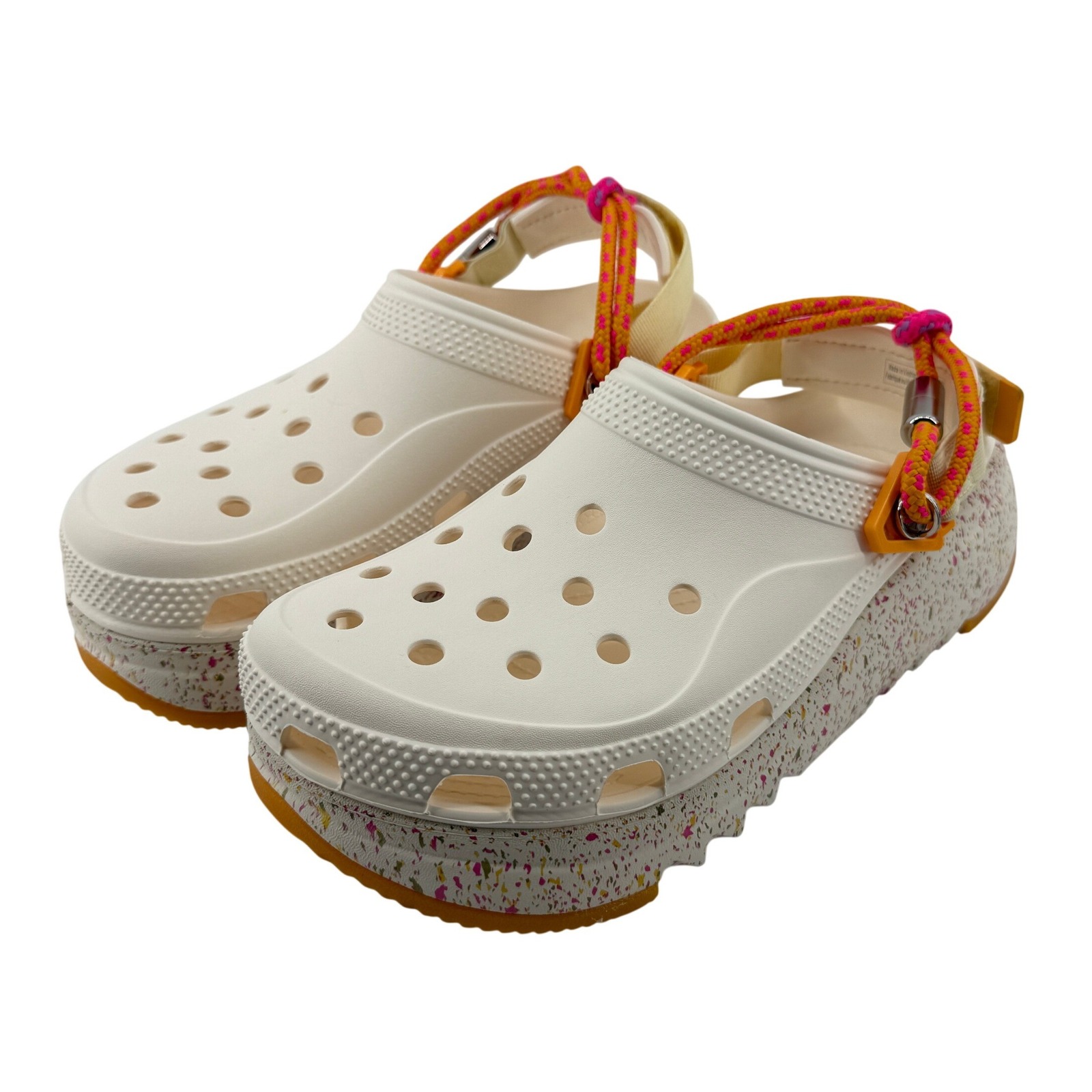 Crocs Hiker Xscape Festival Clogs Chalk White Women 11/Men 9 Colorful Platform